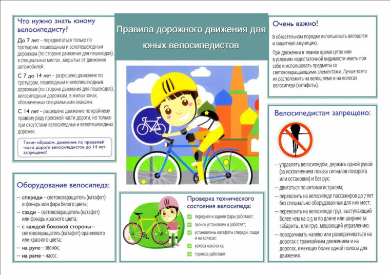 Правила дорожного движения для юных велосипедистов.